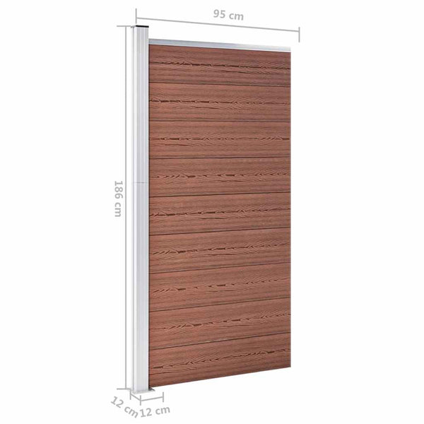 Aitapaneeli WPC 95x186 cm ruskea