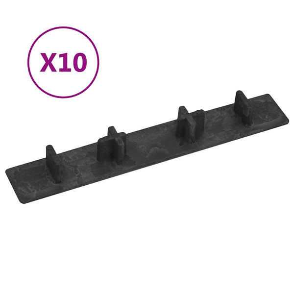 Musta terassin päätykappaleet Pachire (10 kpl muovi)