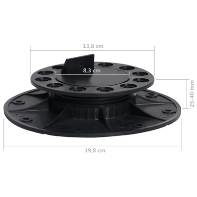 Säädettävät terassin jalat 10 kpl 25–40 mm