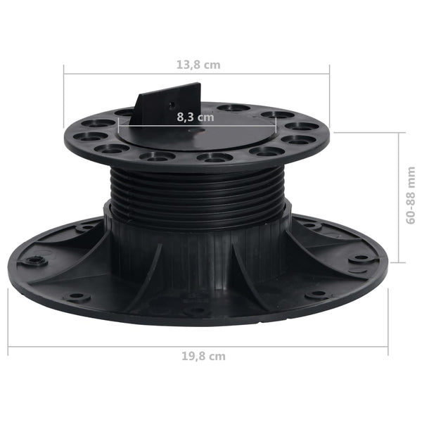 Säädettävät terassin jalat Kavinszki 60–88 mm (10 kpl)