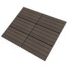 Terassilaatat 6 kpl WPC 60x30 cm 1,08 m² tummanruskea