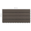 Terassilaatat 6 kpl WPC 60x30 cm 1,08 m² tummanruskea