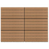 Terassilaatat 6 kpl WPC 60x30 cm 1,08 m² ruskea