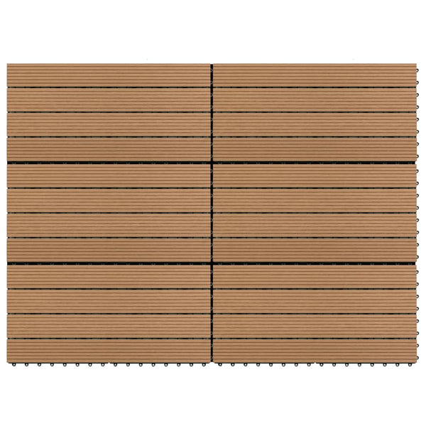 Ruskea terassilaatat Valodin 60x30cm (6 kpl, 1,08 m², wpc)