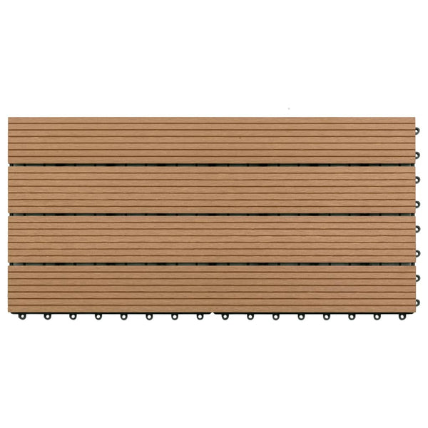 Ruskea terassilaatat Valodin 60x30cm (6 kpl, 1,08 m², wpc)