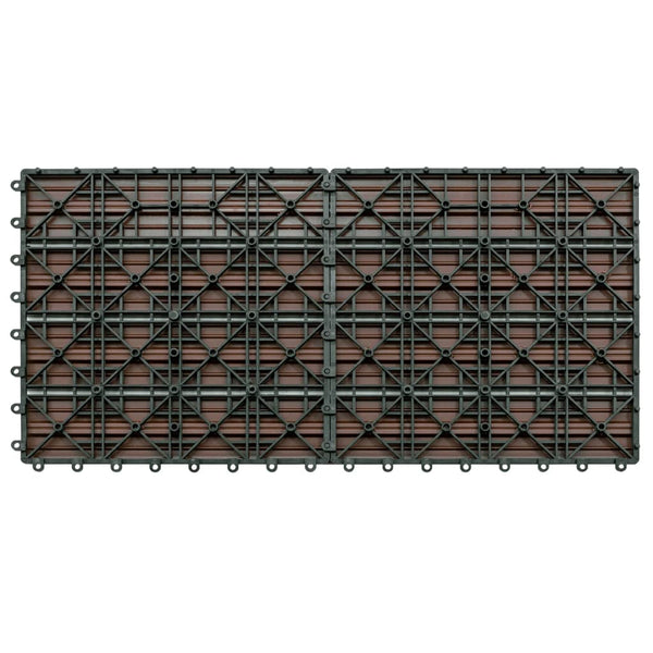 Ruskea terassilaatat Valodin 60x30cm (6 kpl, 1,08 m², wpc)