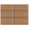 Laudat 6 kpl Ruskea 60 x 30 cm WPC