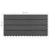 Laudat 6 kpl Musta 60 x 30 cm WPC