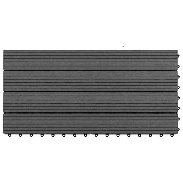 Laudat 6 kpl Musta 60 x 30 cm WPC