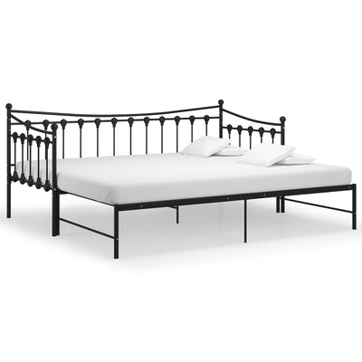 Vuodesohvan runko musta metalli 90x200 cm