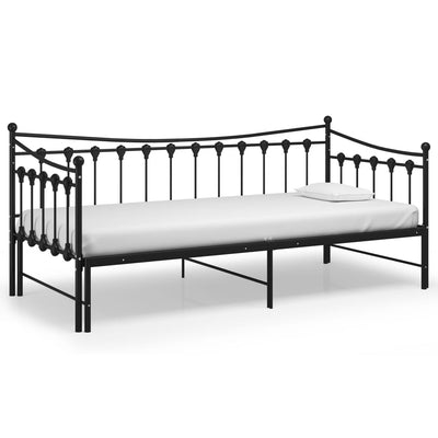 Vuodesohvan runko musta metalli 90x200 cm