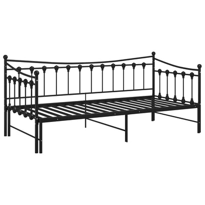 Vuodesohvan runko musta metalli 90x200 cm