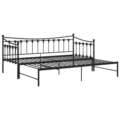 Vuodesohvan runko musta metalli 90x200 cm