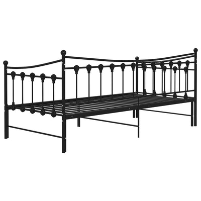 Vuodesohvan runko musta metalli 90x200 cm
