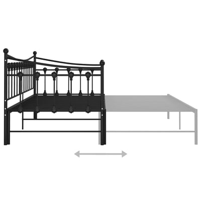 Vuodesohvan runko musta metalli 90x200 cm