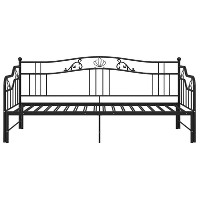 Vuodesohvan runko musta metalli 90x200 cm