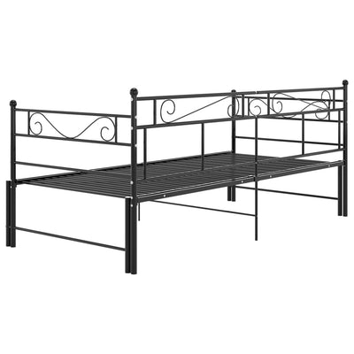 Vuodesohvan runko musta metalli 90x200 cm
