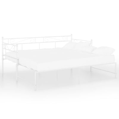 Vuodesohvan runko valkoinen metalli 90x200 cm