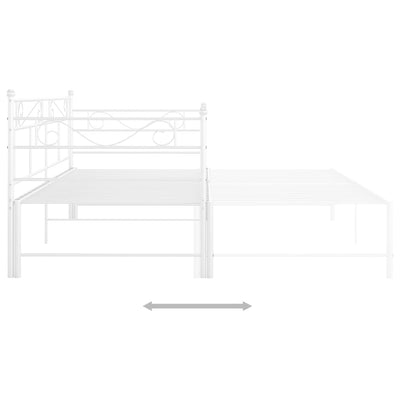 Vuodesohvan runko valkoinen metalli 90x200 cm