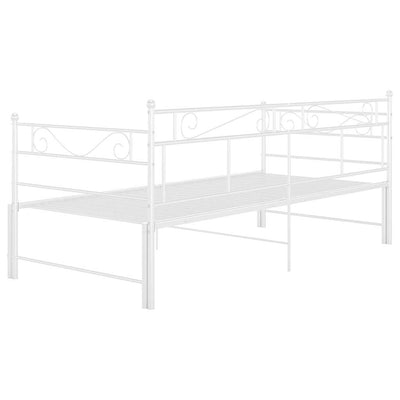 Valkoinen vuodesohvan runko Lenica 90x200cm (metalli)