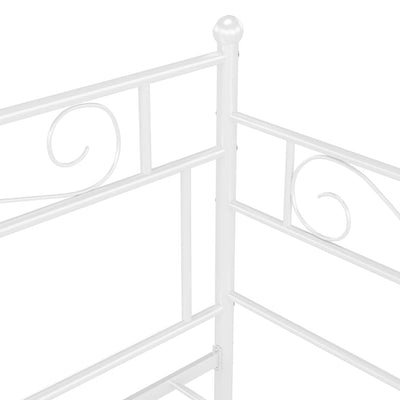 Valkoinen vuodesohvan runko Lenica 90x200cm (metalli)