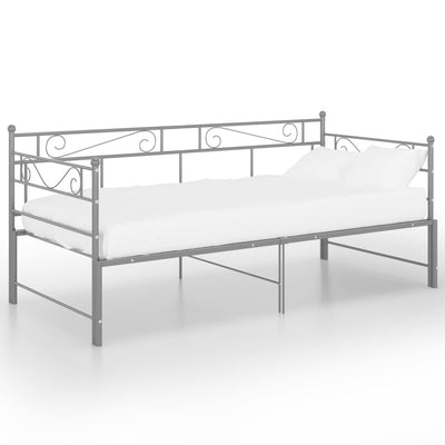 Vuodesohvan runko harmaa metalli 90x200 cm