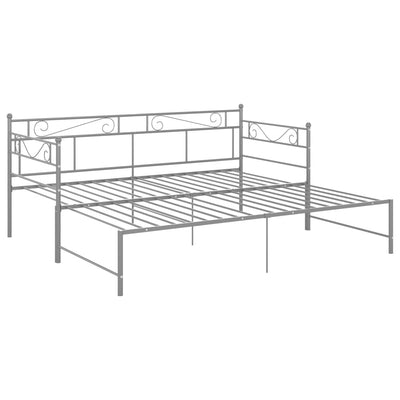 Vuodesohvan runko harmaa metalli 90x200 cm