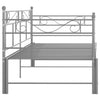 Vuodesohvan runko harmaa metalli 90x200 cm
