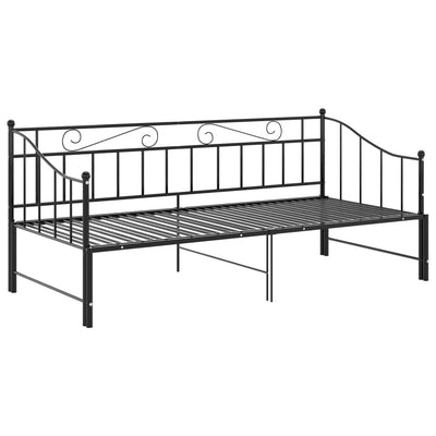 Vuodesohvan runko musta metalli 90x200 cm