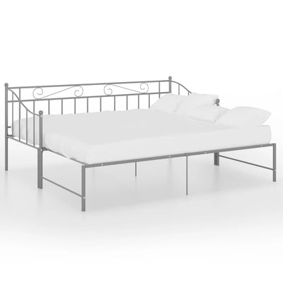 Vuodesohvan runko harmaa metalli 90x200 cm