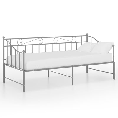 Vuodesohvan runko harmaa metalli 90x200 cm