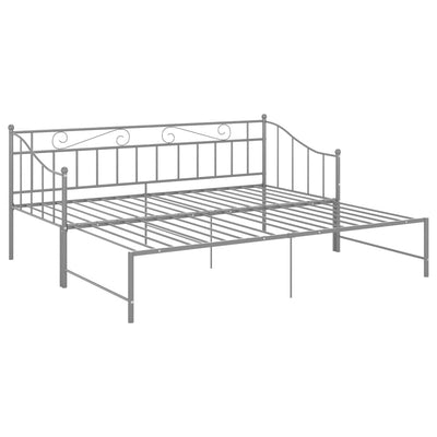 Vuodesohvan runko harmaa metalli 90x200 cm