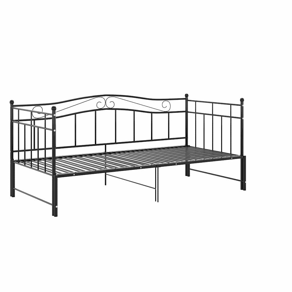 Vuodesohvan runko musta metalli 90x200 cm