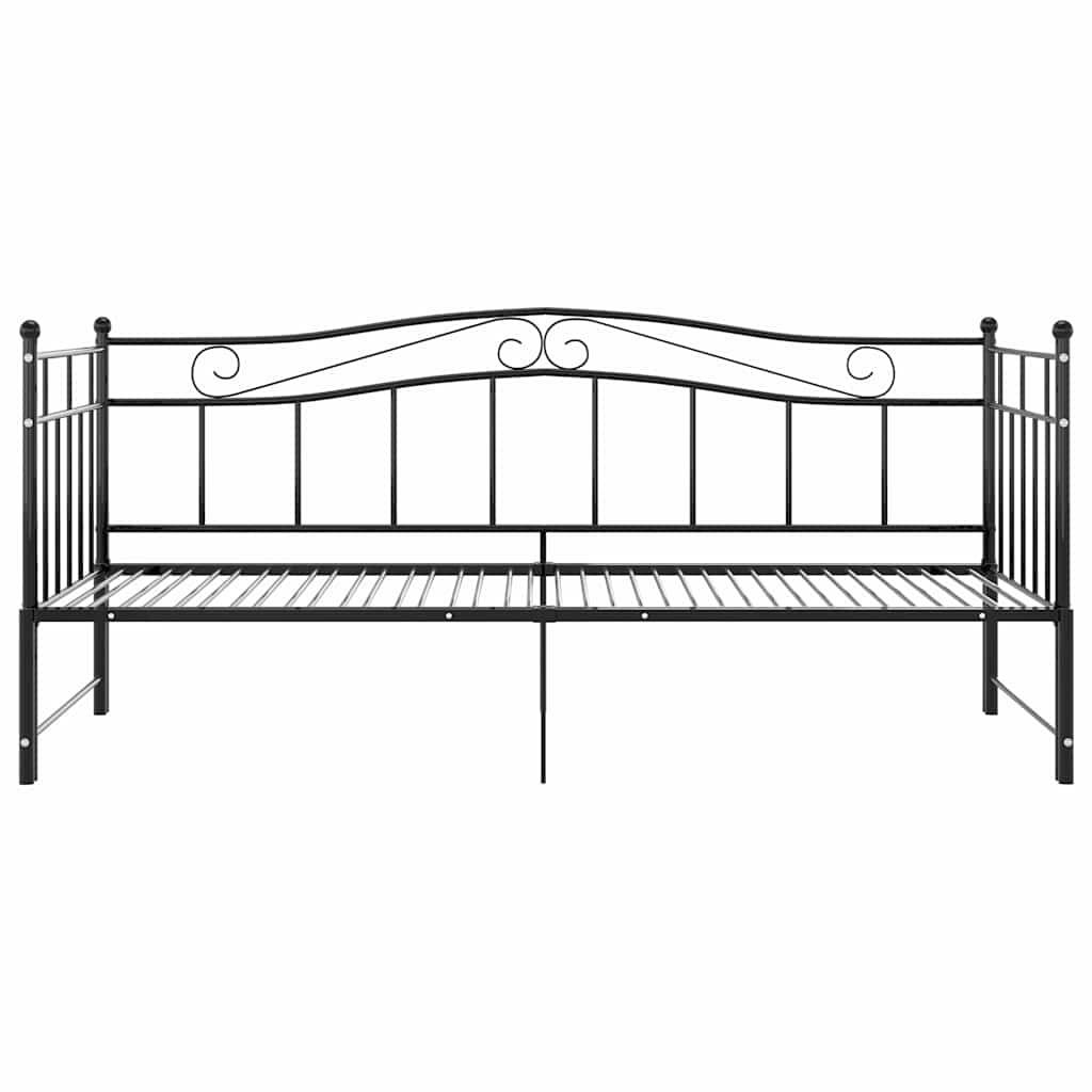 Vuodesohvan runko musta metalli 90x200 cm