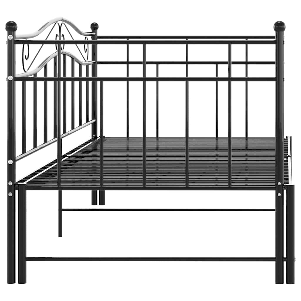 Vuodesohvan runko musta metalli 90x200 cm
