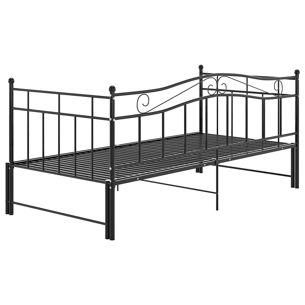 Vuodesohvan runko musta metalli 90x200 cm