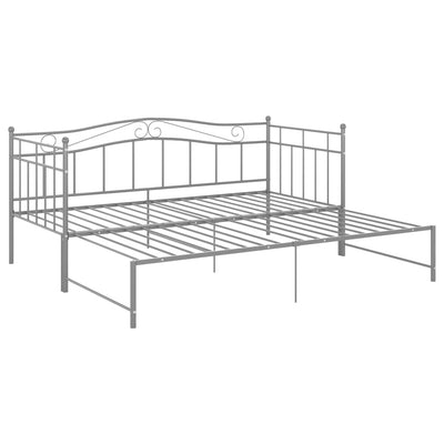 Vuodesohvan runko harmaa metalli 90x200 cm