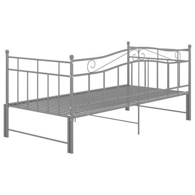 Vuodesohvan runko harmaa metalli 90x200 cm