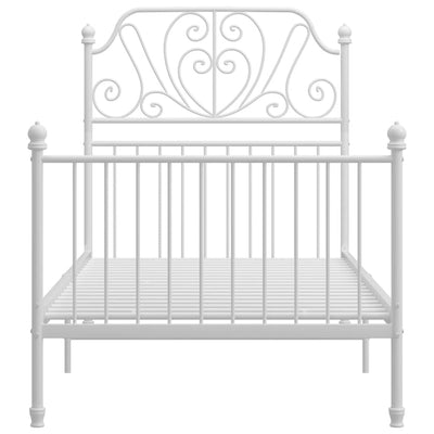 Valkoinen sängynrunko Cuciurean 90x200cm (metalli)