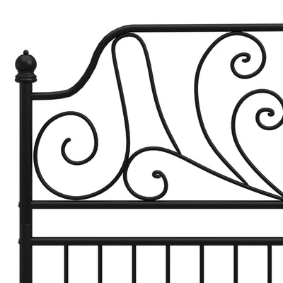 Musta sängynrunko Melpomena 120x200cm (metalli)