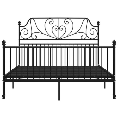 Musta sängynrunko Melpomena 160x200cm (metalli)