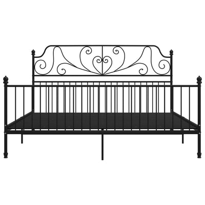 Musta sängynrunko Melpomena 180x200cm (metalli)