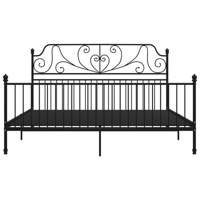 Musta sängynrunko Melpomena 200x200cm (metalli)