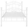 Valkoinen sängynrunko Dinul 100x200cm (metalli)