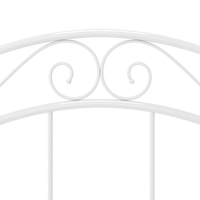 Valkoinen sängynrunko Dinul 100x200cm (metalli)