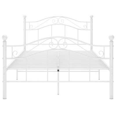 Valkoinen sängynrunko Totosel 120x200cm (metalli)