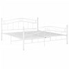 Valkoinen sängynrunko Totosel 200x200cm (metalli)