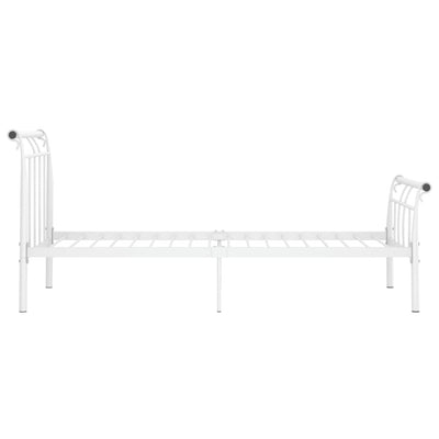 Valkoinen sängynrunko Teglet 100x200cm (metalli)