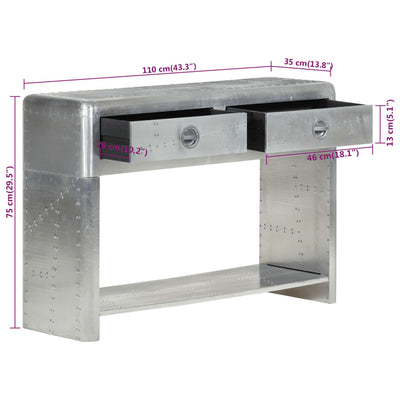 Aviator senkki 110x35x75 cm metalli
