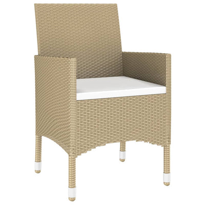 3-osainen Ulkoruokailuryhmä polyrottinki beige